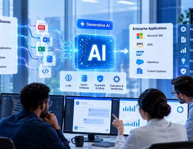 Team building production-ready generative AI with enterprise data and applications
