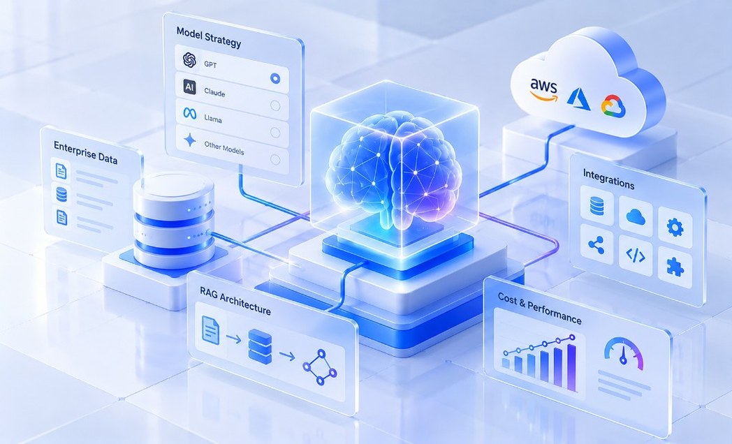 Choose the model, RAG, and integration strategy